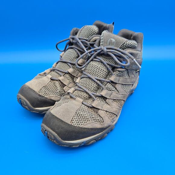Merrell Alverstone Mid Waterproof Hiking Boots Mens 9 Gray Blue main image 5